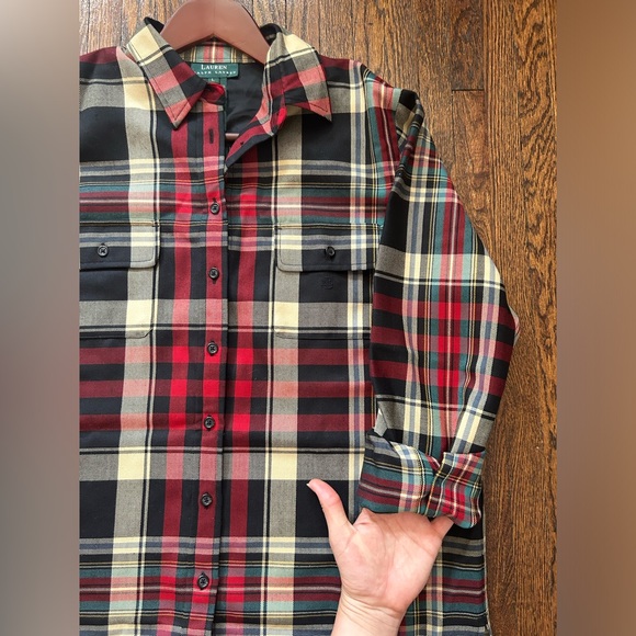Ralph Lauren Plaid Wool Blouse - Picture 8 of 16